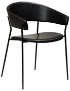 Matt fekete karfás étkezőfotel Crib – DAN-FORM Denmark