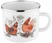 Emalia Pleszew Rubinka zománcozott bögre, 12 cm, 1,2 l, L