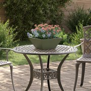 Fém virágcserép Olívazöld Fém Közepes Dekoratív betétek