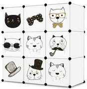 Tárolórendszer gyerekeknek - Animal fekete/fehér