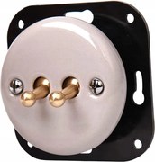 Retro Loft Kerámia Falsík Alatti Kapcsoló Kétsávos Scho