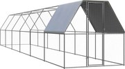 vidaXL kültéri horganyzott acél tyúkól 2 x 12 x 2 m