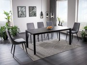 Metropol bővíthető étkezőasztal fekete 120-180cm