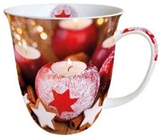 Karácsonyi porcelán bögre Star On Candle 400ml