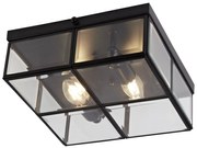 Searchlight - Mennyezeti lámpa FLUSH 2xE14/40W/230V fekete