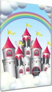 Vászonkép 80x120 Mesés kastély szivárvánnyal