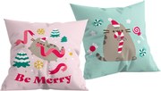 Pusheen Be Merry párna, díszpárna 40x40 cm