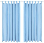 2 db türkizkék mikroszatén függöny karikákkal 140 x 175 cm