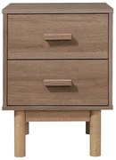 Natúr színű éjjeliszekrény tölgyfa dekorral Melanie – Støraa