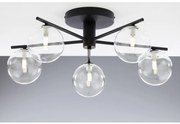 Jupiter 2046 - Felületre szerelhető csillár PRATO 5xG9/10W/230V fekete/átlátszó
