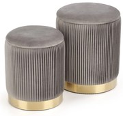 Monty zsámoly, szürke / arany