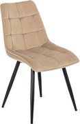 Szék bézs színben, bársony kárpittal RIO