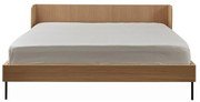Natúr színű franciaágy tölgyfa dekorral 160x200 cm Wrap – Bonami Selection