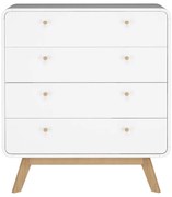 Fehér magas komód 80x88 cm Caitlin – Støraa