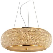 Ideal Lux - Kristály csillár zsinóron PASHA 14xE14/40W/230V átm. 65 cm arany