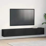 TV szekrénykék 2 db Fekete tölgy 100x30x30 cm Műanyag