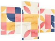 Kép - Absztrakció retro mintákkal (90x60 cm)