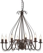 Klasszikus csillár rozsdabarna 8-lámpás - Giuseppe