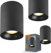 Mennyezeti lámpatest falra szerelhető cső fekete Videx 30 W GU10