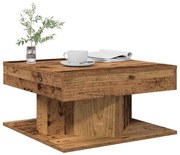 dohányzóasztal Régi fa 55x55x30 cm Gépelt fa