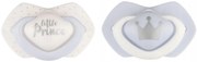 Canpol Babies 2 db szimmetrikus szilikon cumi, 0-6m, Kicsi herceg, kék