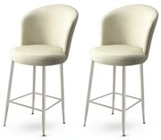 Alte Beige and Chrome bárszék szett, 2 db, 2 db