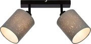 Briloner 2078-024 - Spotlámpa SPOTLIGHT 2xE27/25W/230V szürke/fekete