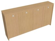 Verno közepes gardrób 248 x 46 x 130 cm, világos tölgy