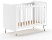 Fehér borovi fenyő babaágy 60x120 cm BILLY – Vipack