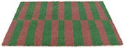 Kókuszrost lábtörlő 40x60 cm Pink &amp; Green Half Stripes – Artsy Doormats