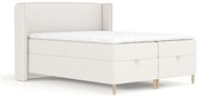 Krémszínű ágyneműtartós boxspring ágy 160x200 cm Monpelli – Maison de Rêve