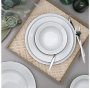 18 darabos fehér porcelán étkészlet