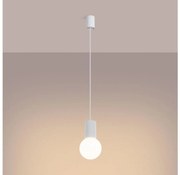 Sollux SL.1709 - Csillár zsinóron HALO 1xG9/8W/230V átm. 12 cm fehér