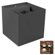 LED Kültéri fali lámpa 2xLED/3W/230V IP54 antracit