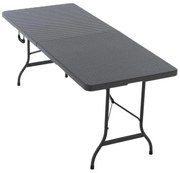 GARTHEN Összecsukható kerti asztal 180 x 75 cm antracit