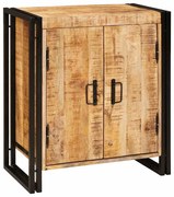 Éjjeliszekrény Barna Masszív, durva mangófából készült