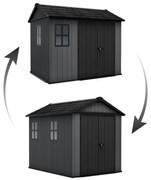 Kerti ház Keter Newton Plus széles 9x7,5 szürke, padlózattal