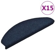 15 db öntapadós lépcsőszőnyeg 65 x 21 x 4 cm sötétkék félkör alakú nagy