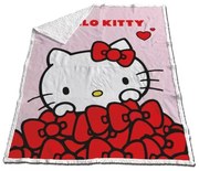 Hello Kitty Bow sherpa takaró 130x170cm