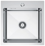 Erga HD, 1 kamrás acél mosogató 460x450x210 mm, acél, ERG-MLS-HD4645