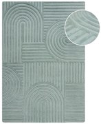 Zen Garden türkiz gyapjú szőnyeg, 160 x 230 cm - Flair Rugs