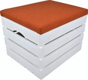 Tároló Puff Kárpitozott Fenyő Láda