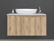 Piramida EURIDIKA fali fürdőszobabútor - mosdópult mosdó nélkül -2 ajtós - PINO TÖLGY - 100 x 48 x 53 cm