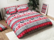 Mikroszálas flanel ágyneműhuzat SNOWY FOREST szürke Ágyneműhuzat mérete: 70 x 90 cm | 140 x 220 cm