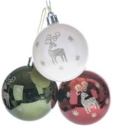 Műanyag karácsonyfadísz készlet 3 db-os ø 6 cm – Dakls