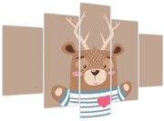 Kép - Szarvas csíkos ingben (150x105 cm)