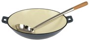 Perfect Home Zománcozott öntöttvas wok 37 cm Acélkék 28067