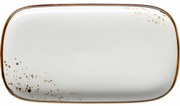 Mäser Téglalap alakú tálca Pintar White barnapöttyös 25 x 14 x 2 cm, S