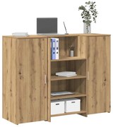 recepciós pult kézműves tölgy 135x50x103,5 cm szerelt fa