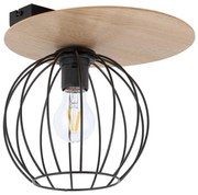 Csillár CYBER 1xE27/60W/230V fa/fekete